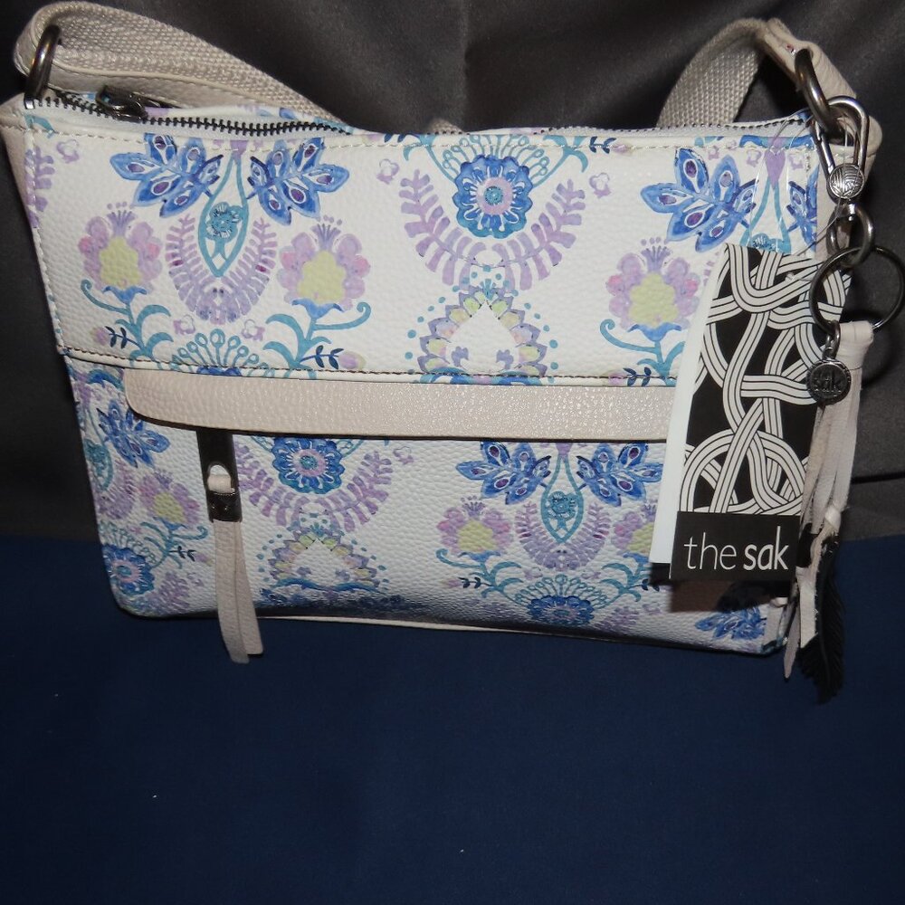 The Sak Alameda Floral Crossbody Satchel Faux Leather